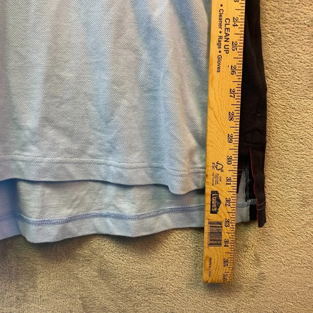 Tommy Hilfiger Mens Polo Shirt XXL Blue White Custom Fit Applique 8